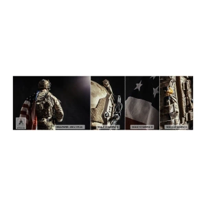 Mostră tapet Premium Sand - D-aia - Soldat, Steagul american, Comando - 100x30 cm
