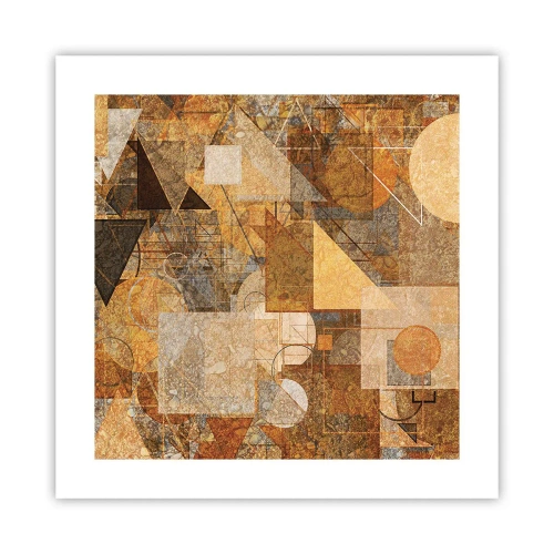 Poster - Studiu cubist de bronz - 40x40 cm