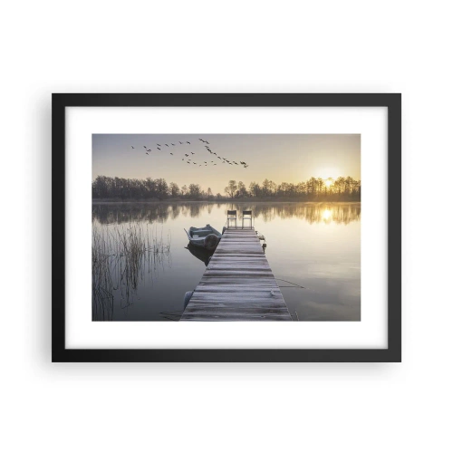 Poster în ramă neagră - O să mă întorc în curând - 40x30 cm