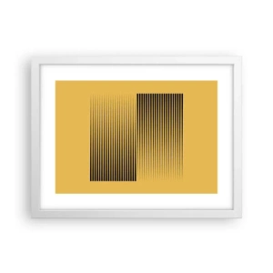 Poster în ramă albă - Pătratul contrariilor - 40x30 cm