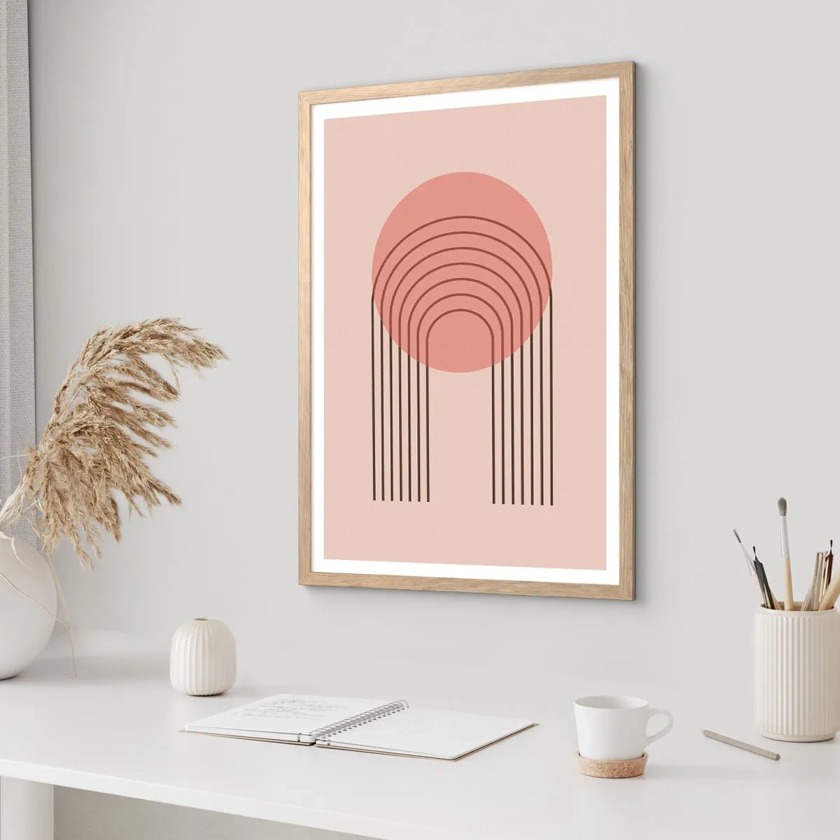 Poster în ramă de stejar deschis - Atracție irezistibilă - 70x100 cm