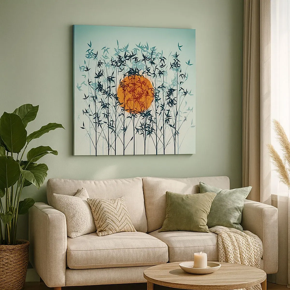 Tablou pe pânză - Soarele japonez - 30x30 cm