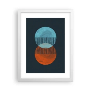 Poster în ramă albă - Fantezie astronomică - 30x40 cm