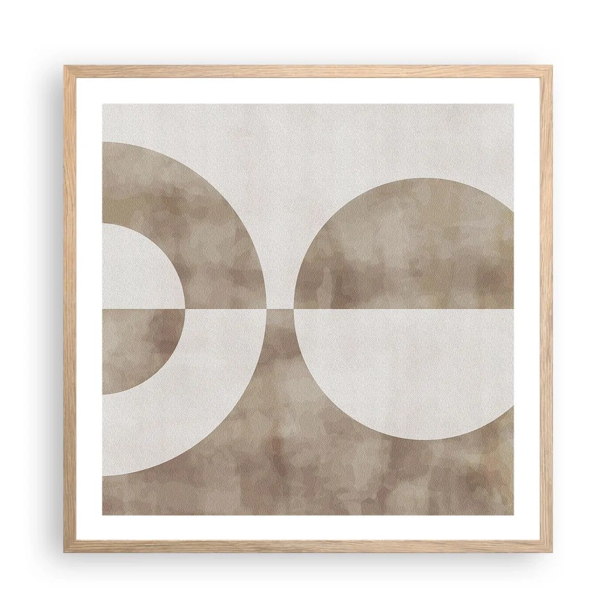 Poster în ramă de stejar deschis - Similitudini și diferențe - 60x60 cm