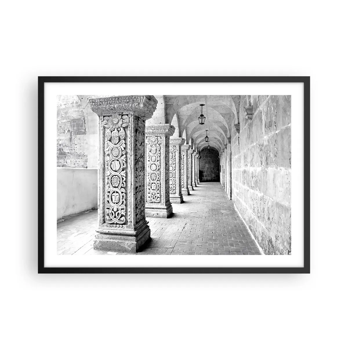 Poster în ramă neagră - Și încotro…? - 70x50 cm