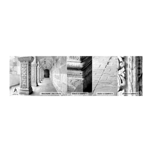 Mostră de Tapet Standard Eco - Și încotro…? - Arhitectură, Bucată, alb-negru - 100x30 cm