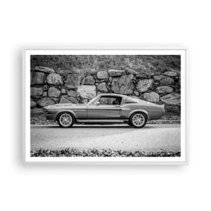 Poster în ramă albă - Legenda anilor '60. - 100x70 cm