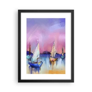 Poster în ramă neagră - Direcția: ape largi - 30x40 cm