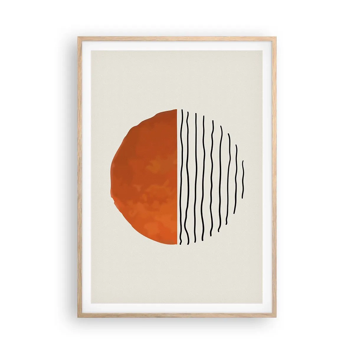 Poster în ramă de stejar deschis - În stil japonez - 70x100 cm