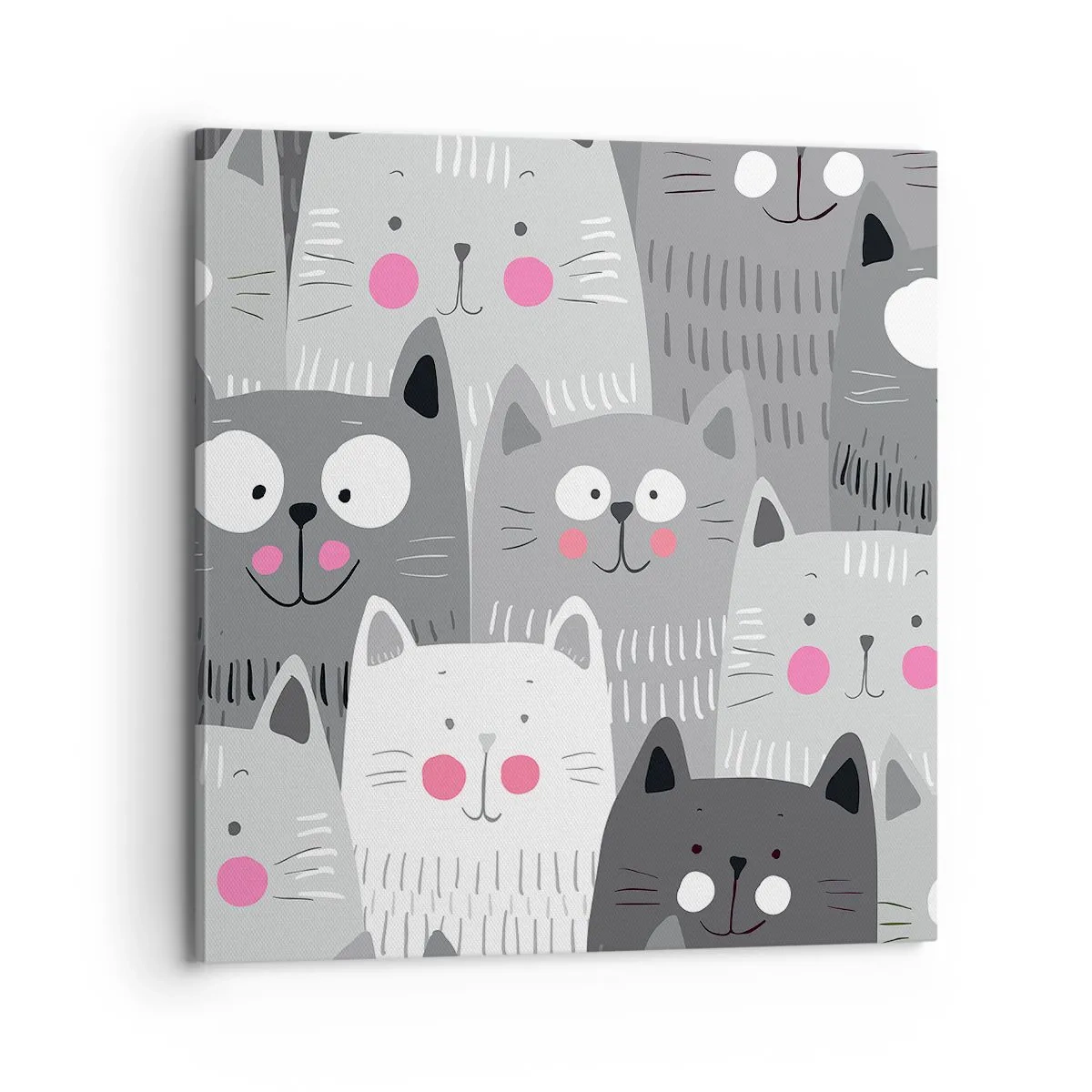 Tablou pe pânză - Lumea felină - 70x70 cm