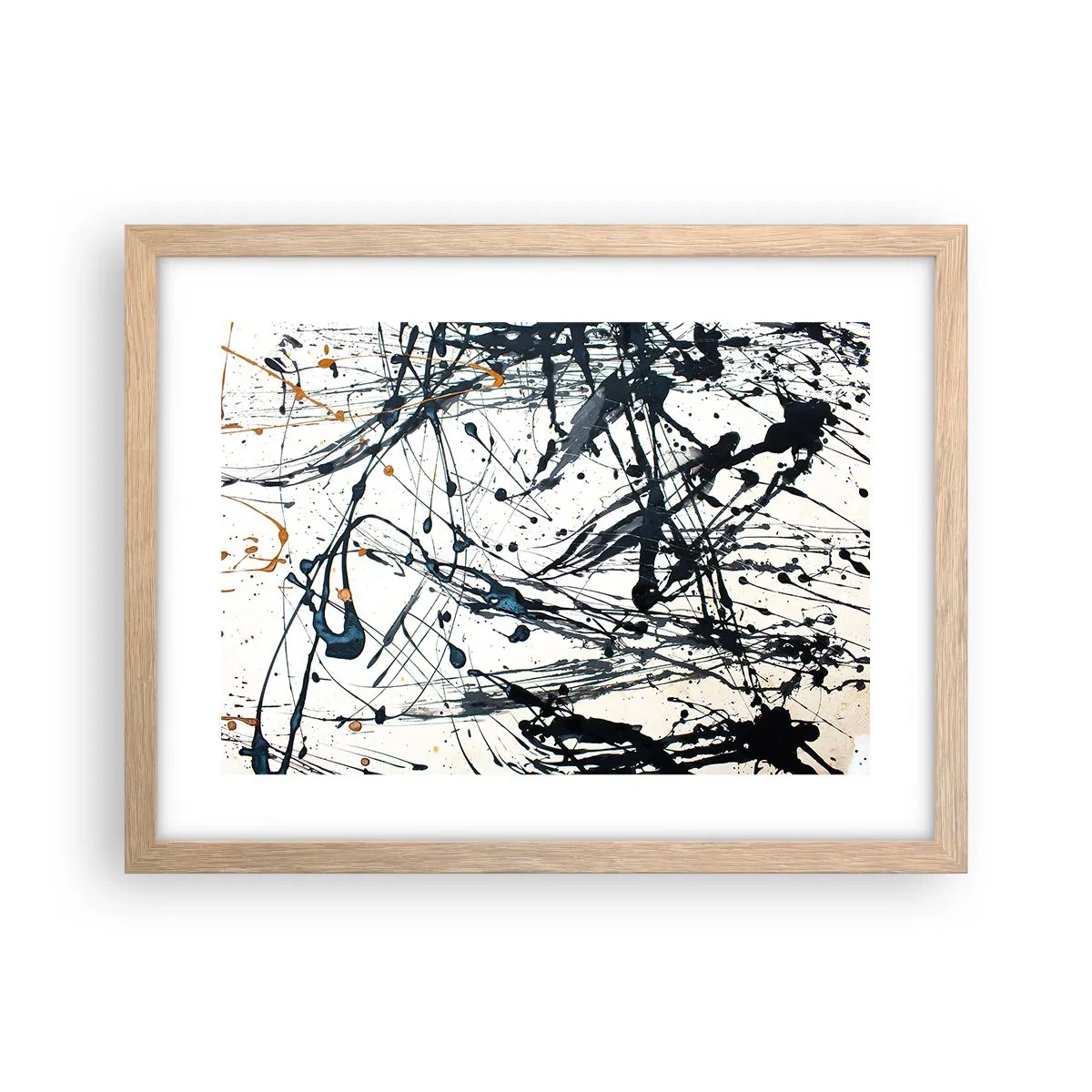 Poster în ramă de stejar deschis - Cu sau fără sens? - 40x30 cm