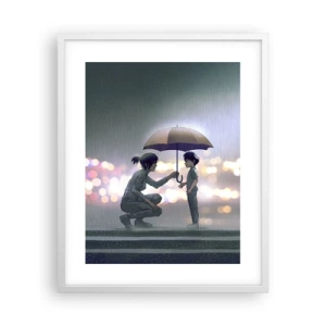 Poster în ramă albă - Și totul este bine acum - 40x50 cm