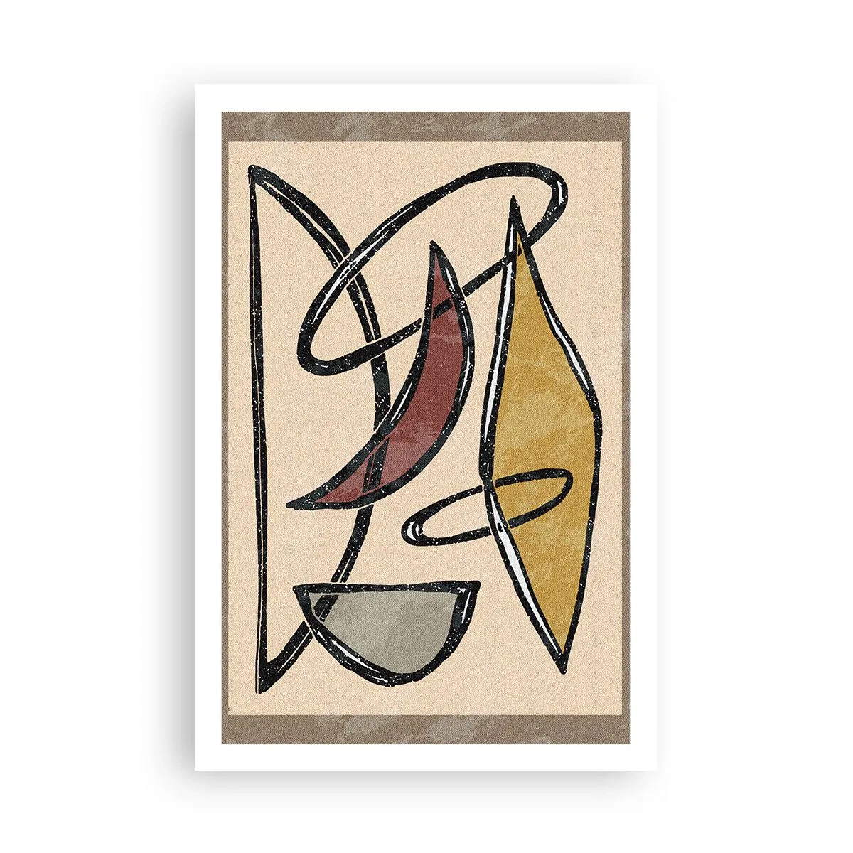 Poster - Compoziție - arcuri și ovale - 61x91 cm