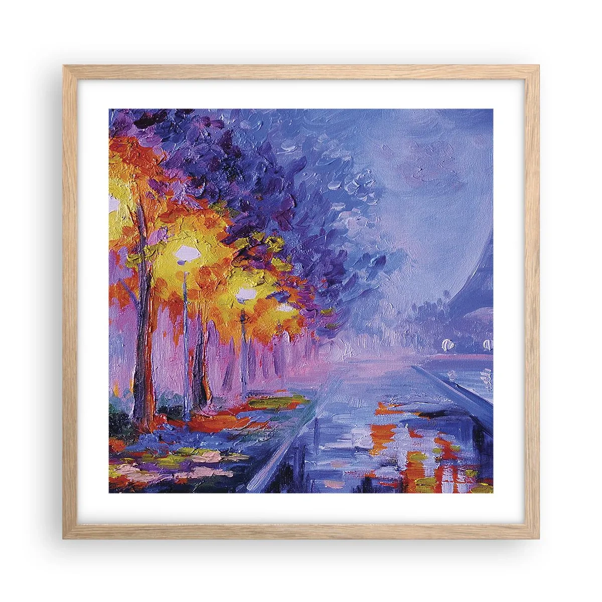 Poster în ramă de stejar deschis - O plimbare de vis - 50x50 cm