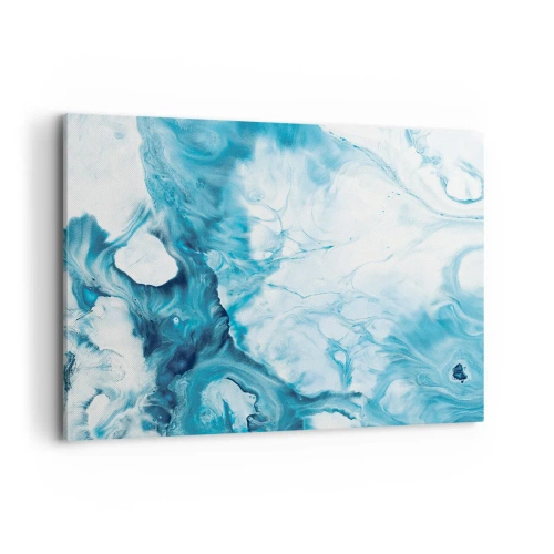 Tablou pe pânză - Concert de nuanțe de albastru - 100x70 cm