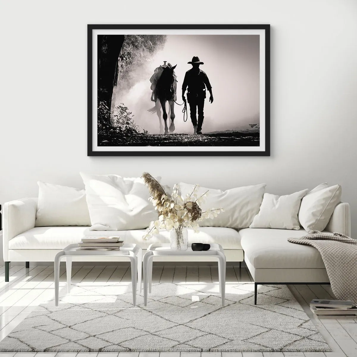 Poster în ramă neagră - Texas de dimineața - 50x40 cm