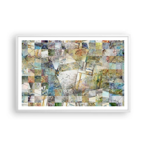 Poster în ramă albă - Remaniere geometrică - 91x61 cm