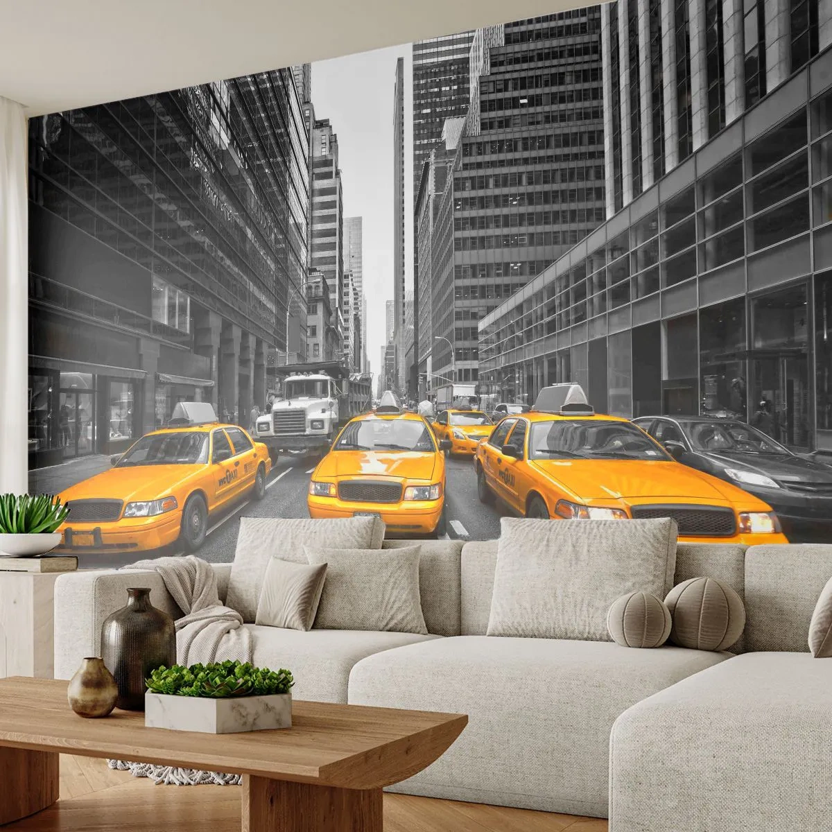 Tapet Standard Eco - Noi suntem cei care colorăm orașul - Oraș, New York, Arhitectură - 250x175 cm