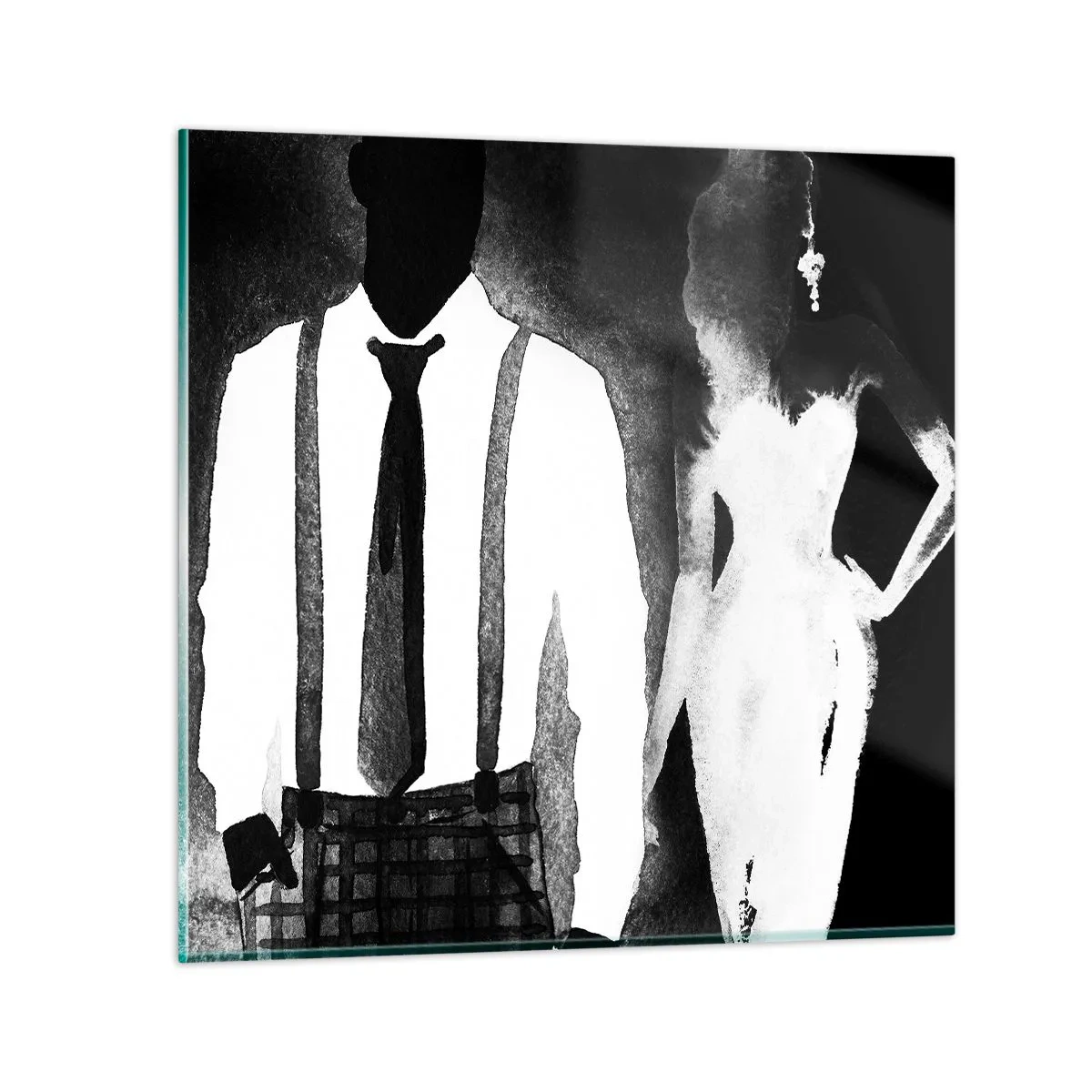 Tablou pe sticlă - Într-o atmosferă noir - 70x70 cm