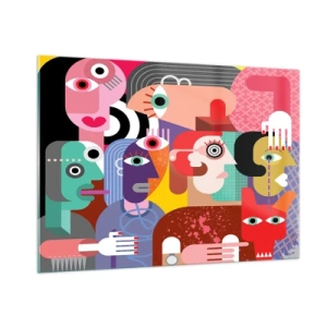 Tablou pe sticlă - Am venit de la domnul Picasso - 100x70 cm