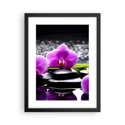 Poster în ramă neagră - Să te scufunzi în pace și liniște - 30x40 cm