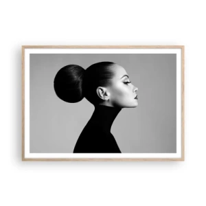 Poster în ramă de stejar deschis - Nefertiti contemporană - 100x70 cm