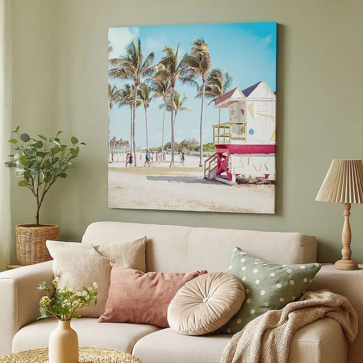 Tablou pe pânză - O zi frumoasă te așteaptă - 30x30 cm