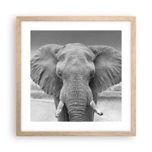 Poster în ramă de stejar deschis - Bun venit în lumea mea - 40x40 cm
