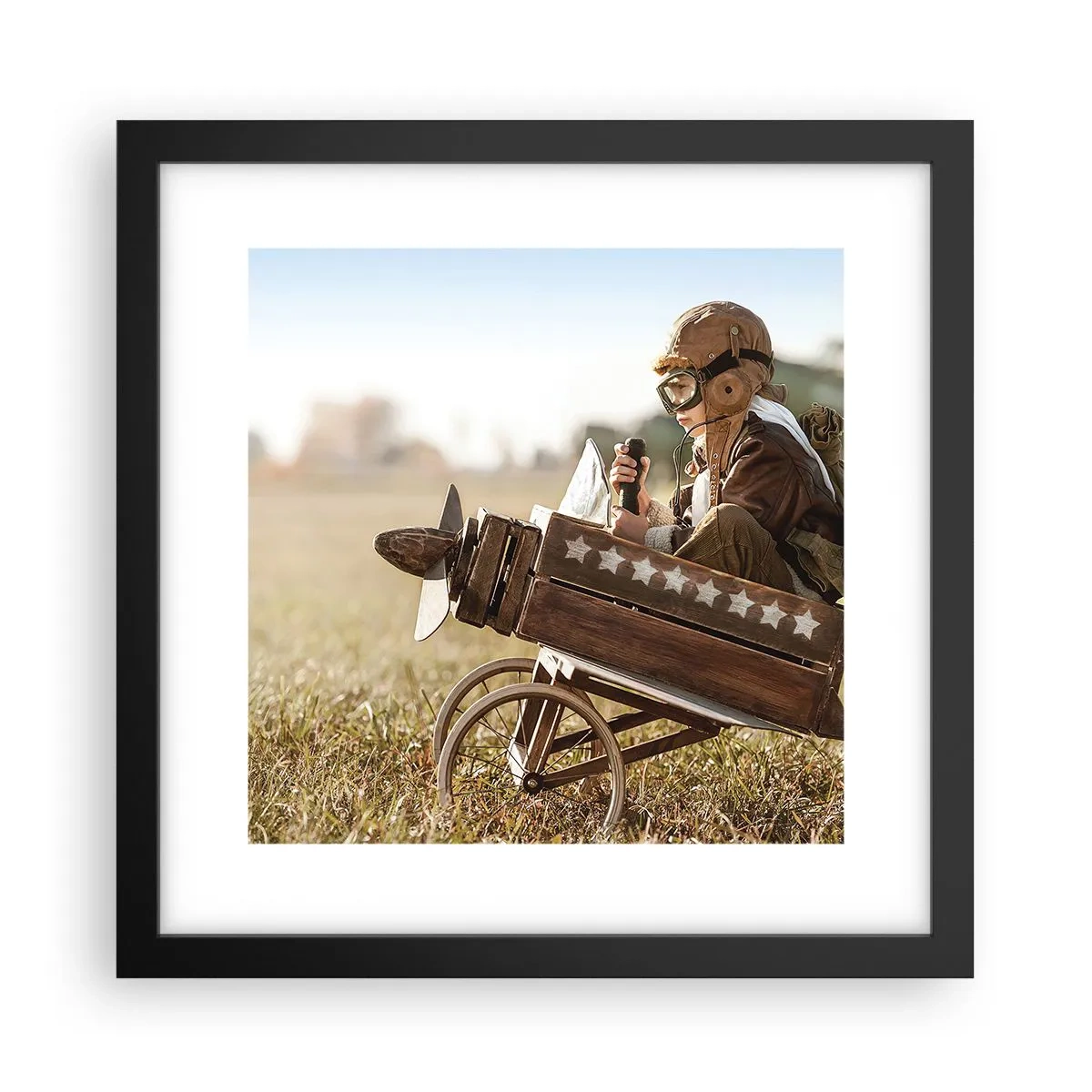 Poster în ramă neagră - Porniți spre vis - 30x30 cm