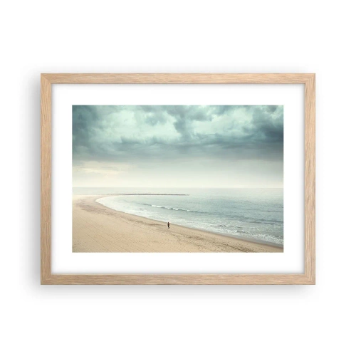Poster în ramă de stejar deschis - Căutând liniștea - 40x30 cm