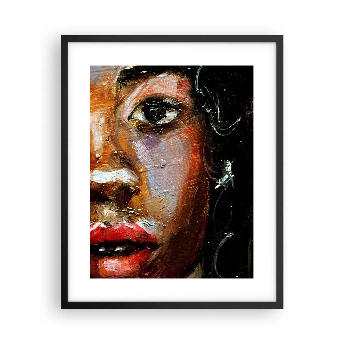 Poster în ramă neagră - Negru și strălucire - 40x50 cm