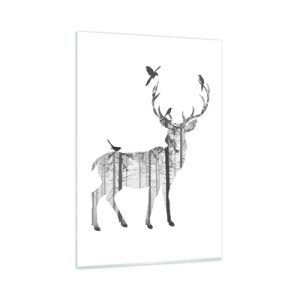 Tablou pe sticlă - Spiritul bun al pădurii - 80x120 cm