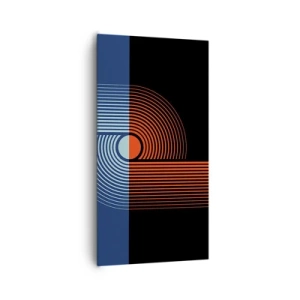 Tablou pe pânză - Într-o îmbrăţişare geometrică - 65x120 cm