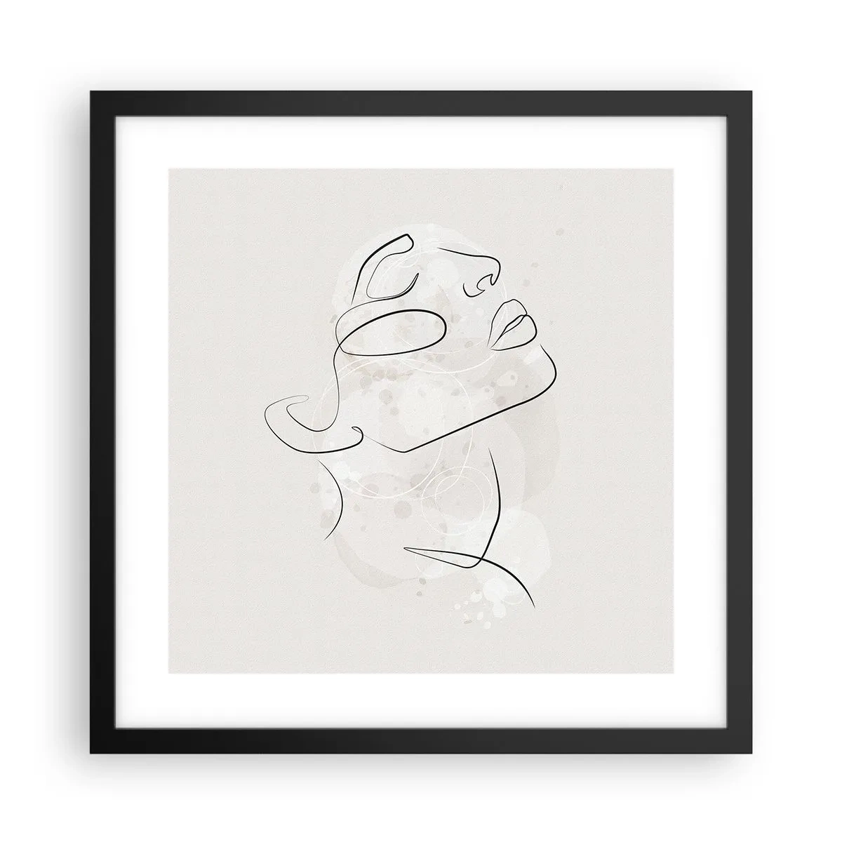 Poster în ramă neagră - Schiță de vis - 40x40 cm