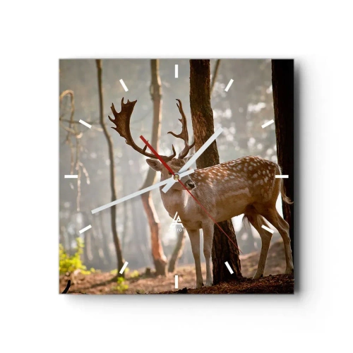 Ceas de perete - Ceas pe sticlă - Lumina tinereții - 40x40 cm