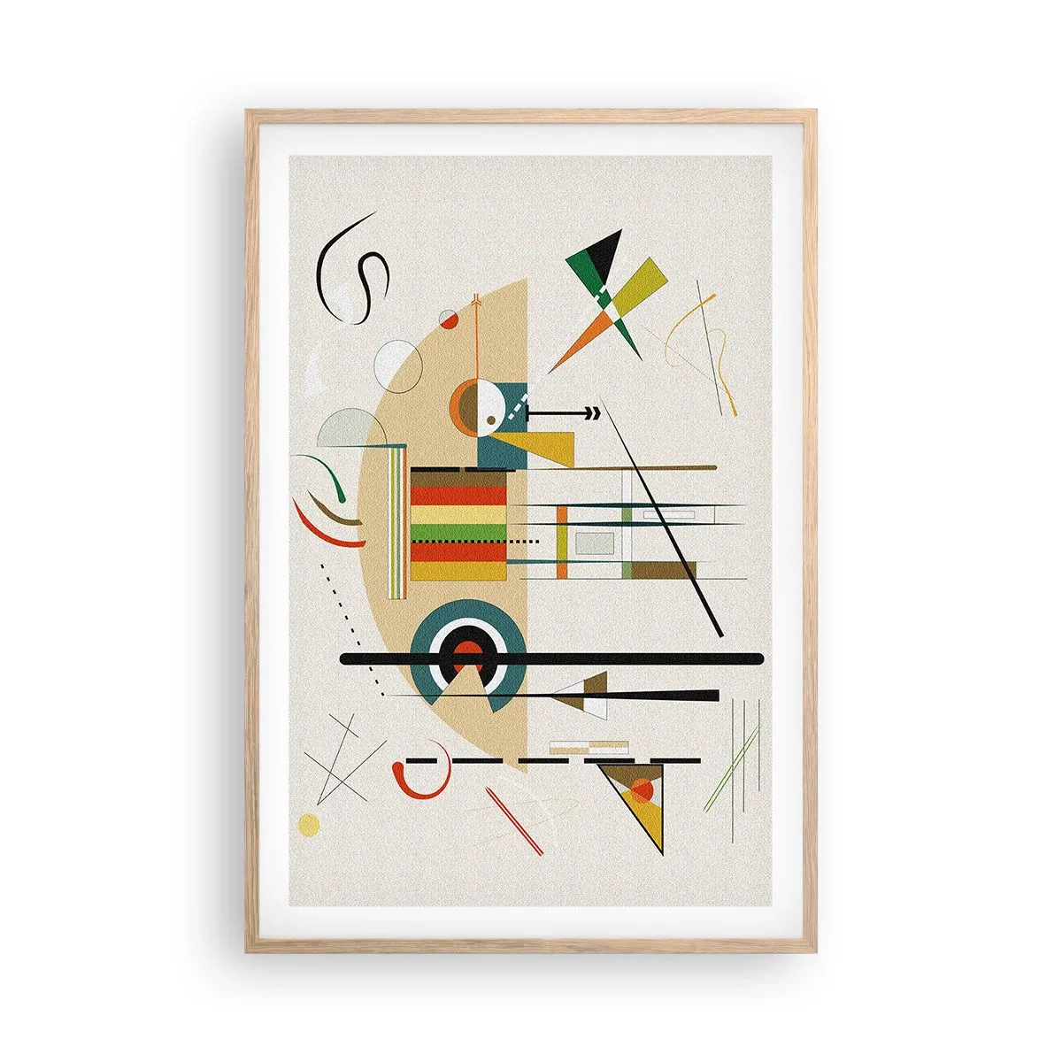 Poster în ramă de stejar deschis - Și lumea râde - 61x91 cm