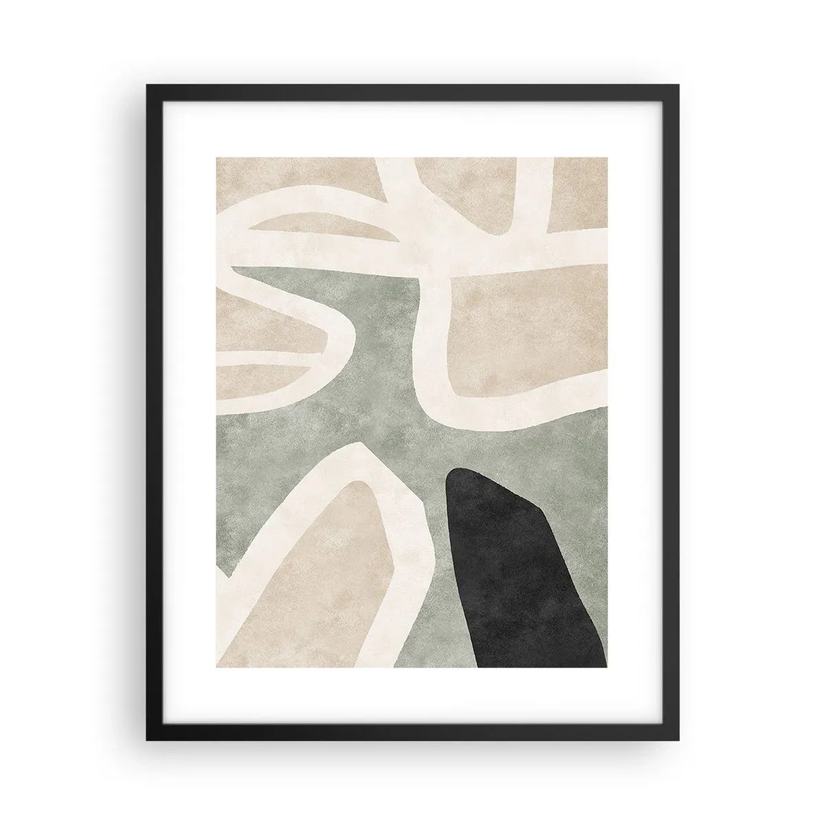 Poster în ramă neagră - Compoziție cu motiv negru - 40x50 cm