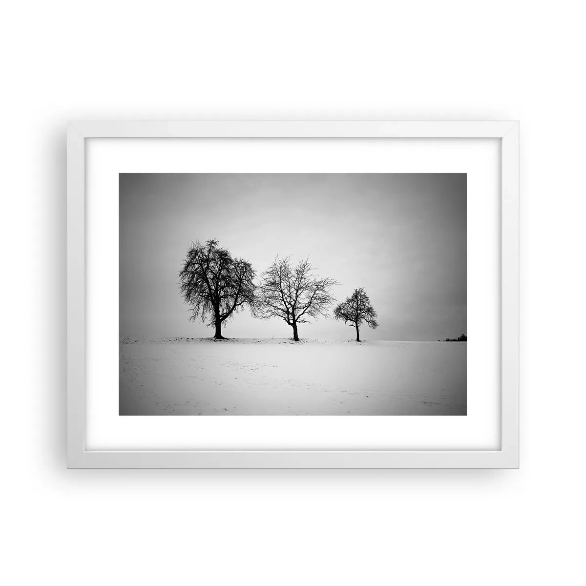 Poster în ramă albă - La ce visează? - 40x30 cm