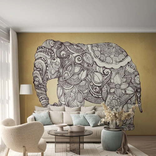 Tapet Autoadeziv Deluxe Sticker - Elefantul oriental - Elefant, indian, Animal - 500x350 cm