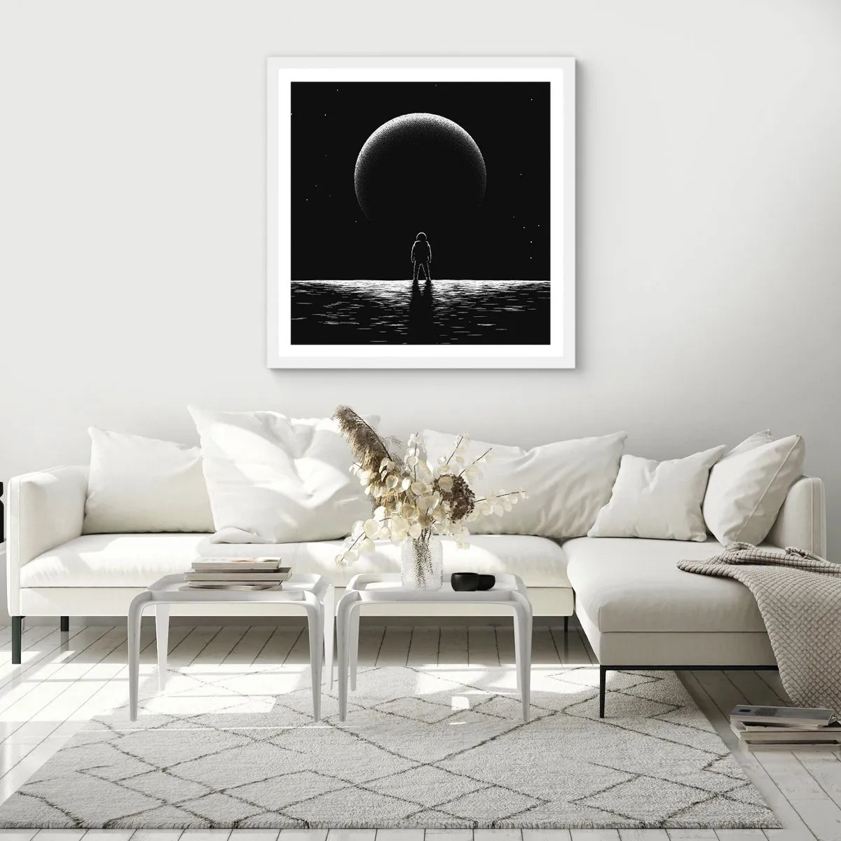 Poster în ramă albă - Față în față - 30x30 cm