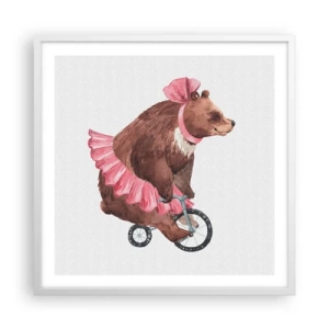 Poster în ramă albă - Ce circ! - 60x60 cm