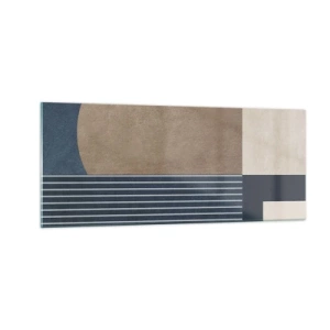 Tablou pe sticlă - Compoziție de simplitate și rotunjime - 100x40 cm