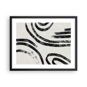 Poster în ramă neagră - Pe jumătate oprit - 50x40 cm