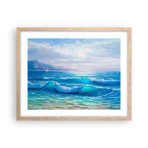 Poster în ramă de stejar deschis - Oferă alinare - 50x40 cm