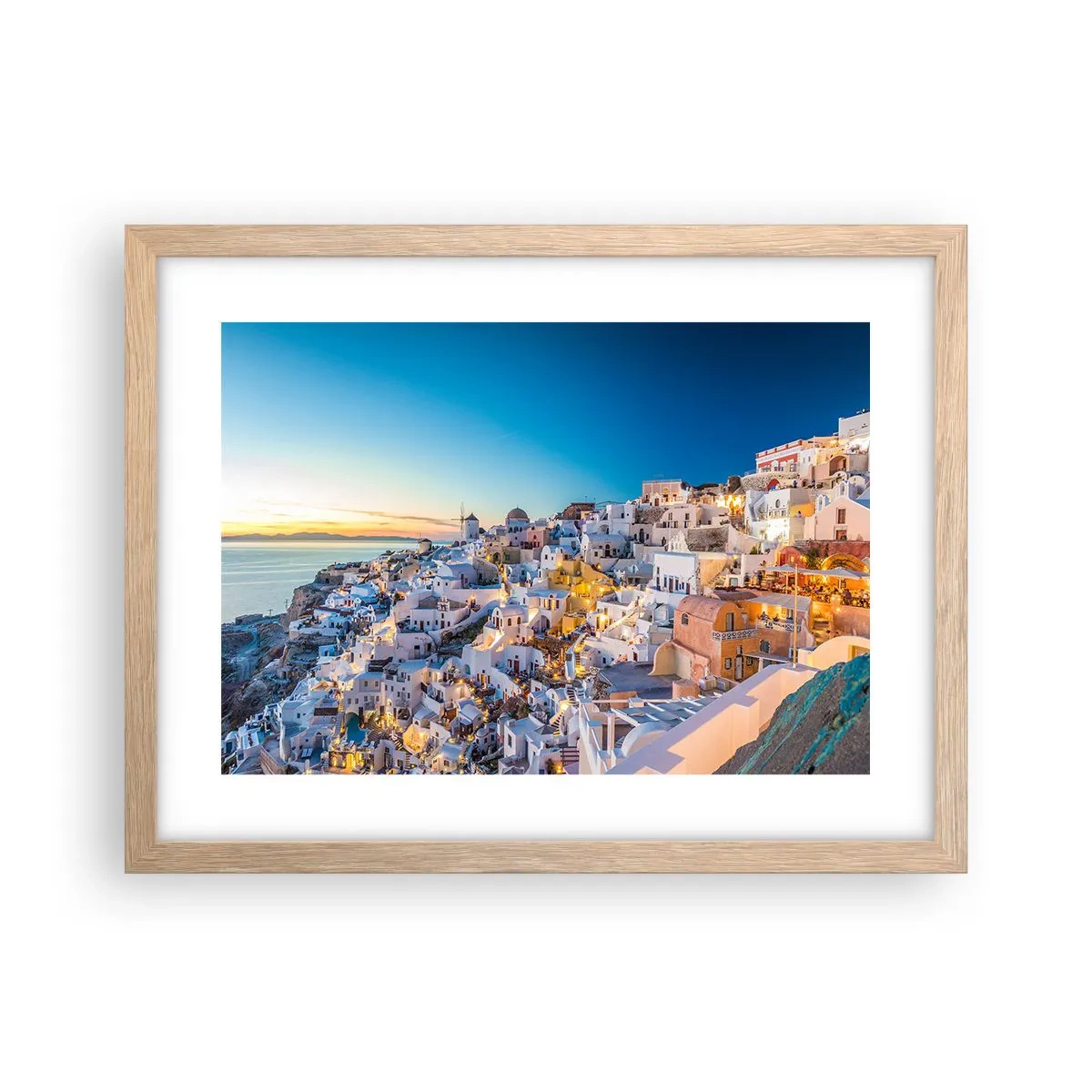 Poster în ramă de stejar deschis - Esența grecității - 40x30 cm