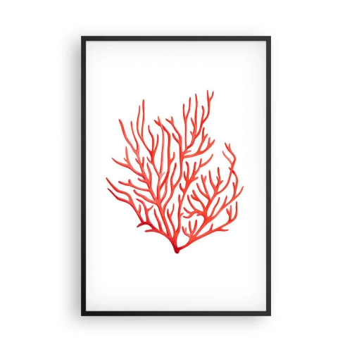 Poster în ramă neagră - Coral filigranat - 61x91 cm