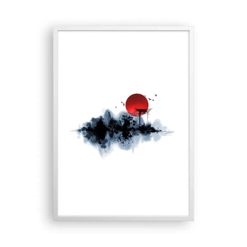 Poster în ramă albă - O vedere japoneză - 50x70 cm