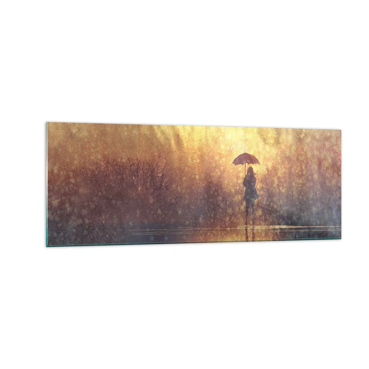 Tablou pe sticlă - Simt că cineva se uită la mine - 140x50 cm