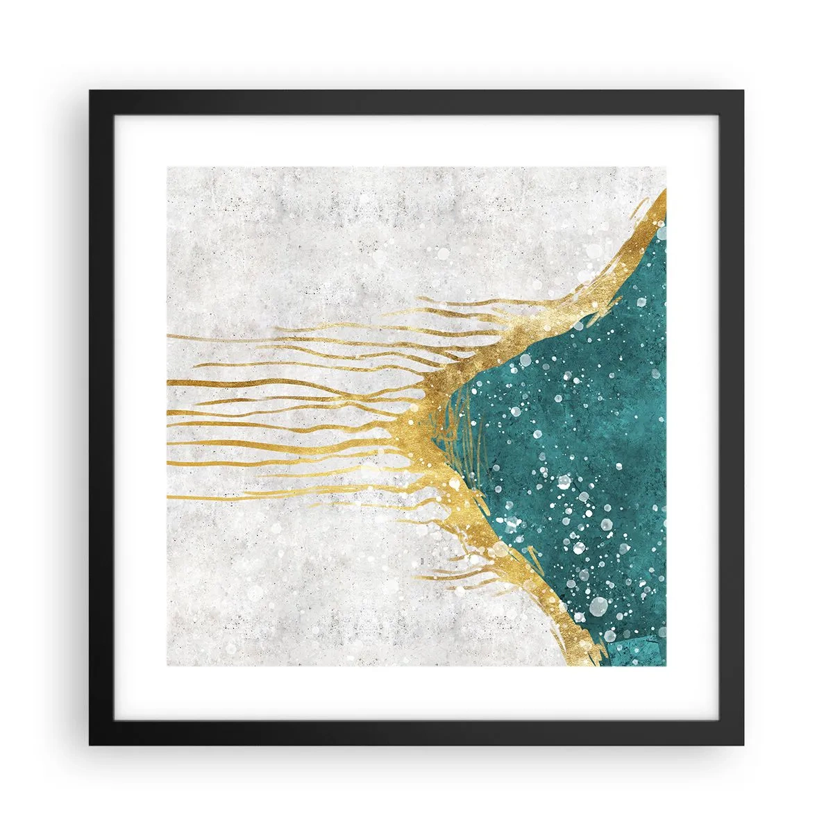 Poster în ramă neagră - Mareea de aur - 40x40 cm