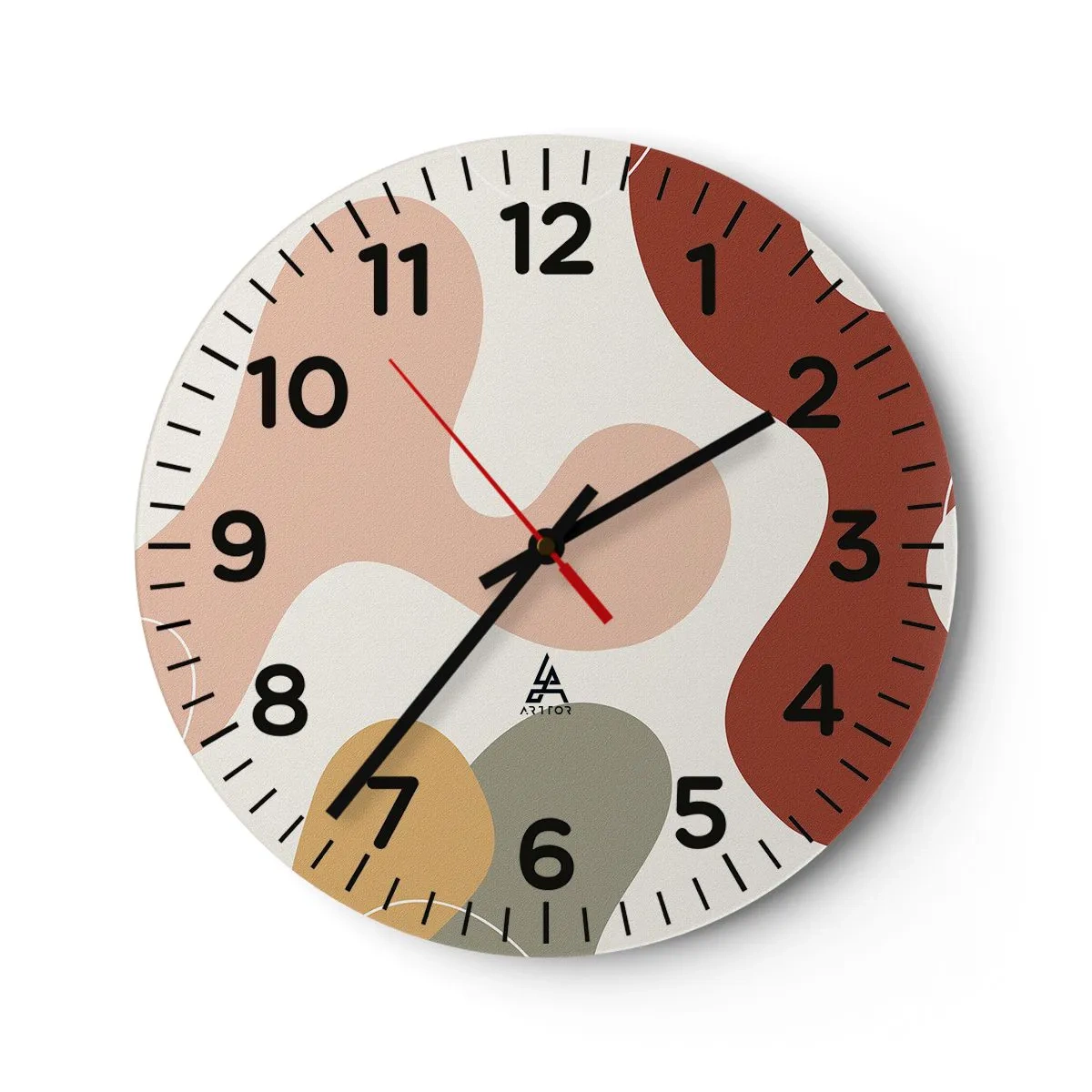 Ceas de perete - Ceas pe sticlă - Pete colorate? - 40x40 cm